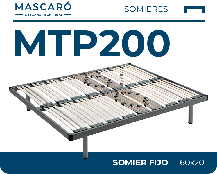 Somier fijo MTP200 de Descans Mascaró estructura 60×20×1,5 mm
