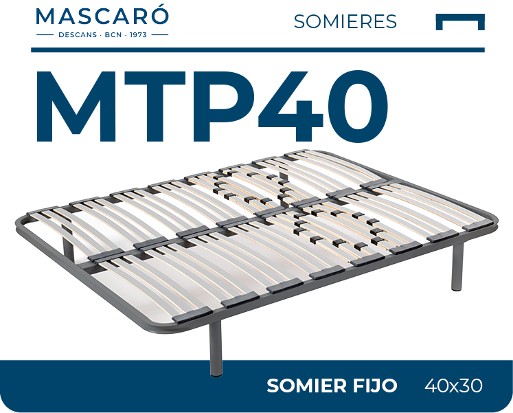 Somier fijo MTP40 de Descans Mascaró estructura 40×30×1,5 mm